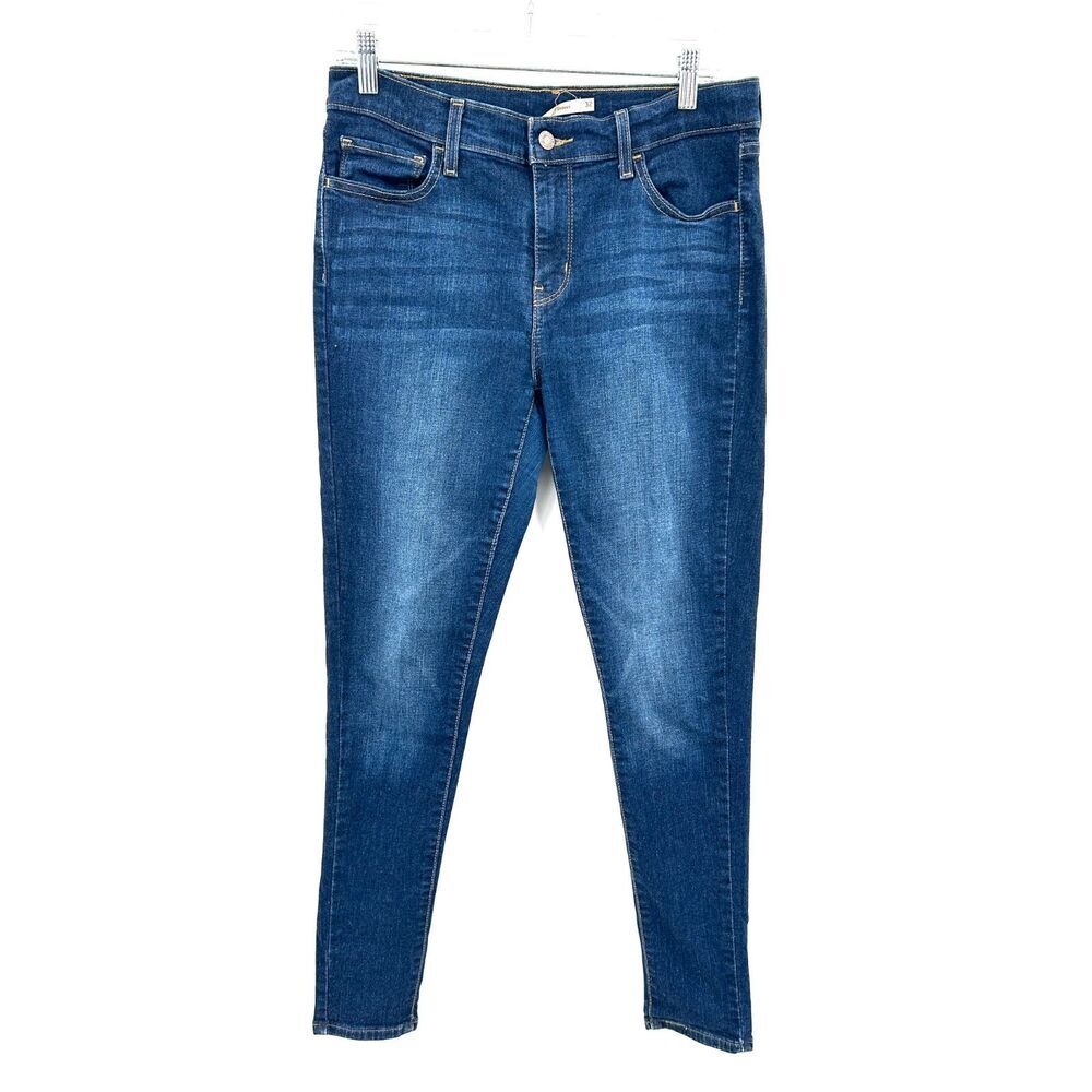 LEVI'S Women's 710 Super Skinny High Rise Blue Stretch Denim Jeans Size 32